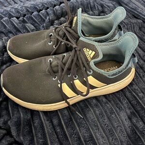 Adidas Blue and White Athletic Shoes with Lace-Up Design